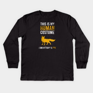 this is my human costume im actually a FOX Kids Long Sleeve T-Shirt